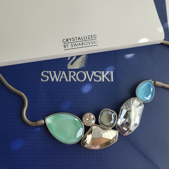 AUTHENTIC Swarovski Crystallized Collar Statement Necklace NWT - Picture 9 of 13